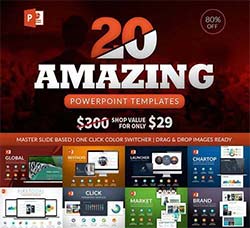 PPT模板－20套精美的幻灯片：20 Amazing Powerpoint Templates